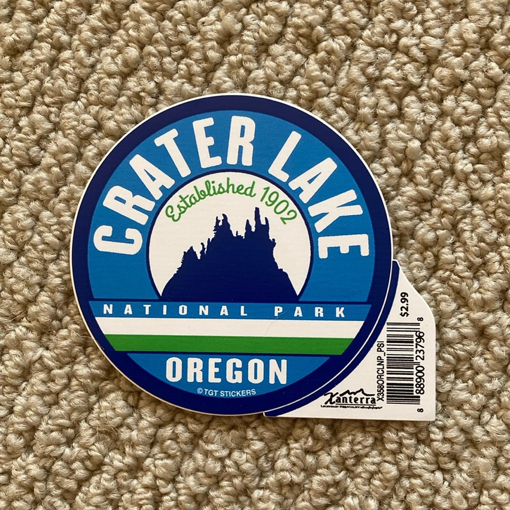 Crater Lake National Park Sticker Large Oregon Graphic Parks Project Souvenir